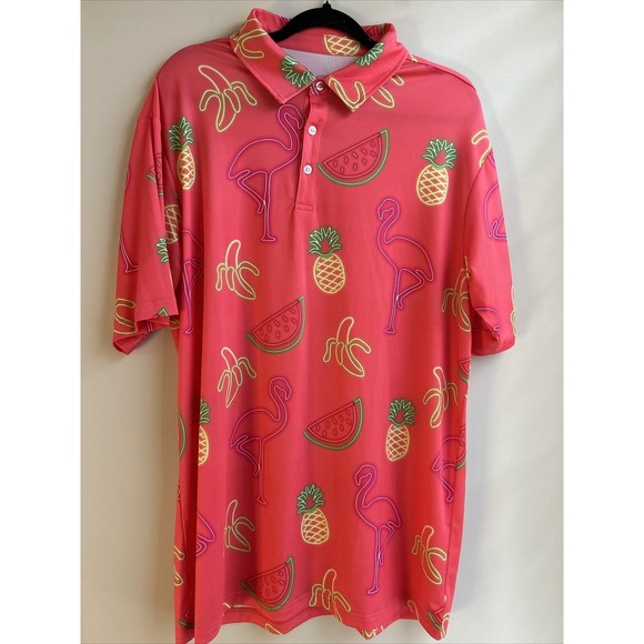 Polo Golf Other - Proud 90 men’s XL Golf Polo, Neon Fruit, Short Sleeve